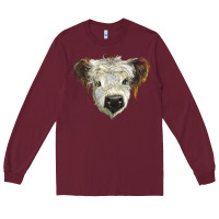 Burgundy white calf scottish Long Sleeve Tee - BarkalooDesign