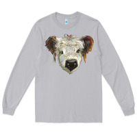 Moon Dust white calf scottish Long Sleeve Tee - BarkalooDesign