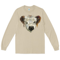 Mushroom white calf scottish Long Sleeve Tee - BarkalooDesign