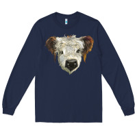 Navy white calf scottish Long Sleeve Tee - BarkalooDesign