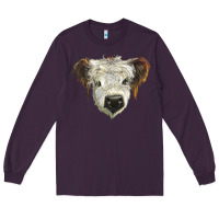 Plum white calf scottish Long Sleeve Tee - BarkalooDesign