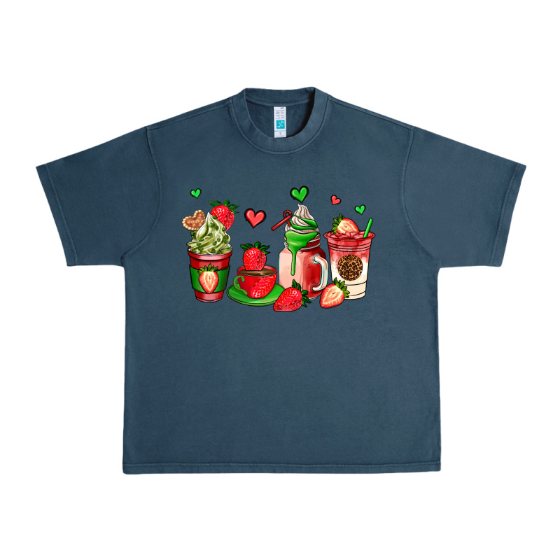 Strawberry Coffee Cups Urban Heavy Tee by AdoDesignShop | Teevron
