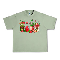 Oil Green strawberry coffee cups Urban Heavy Tee - AdoDesignShop