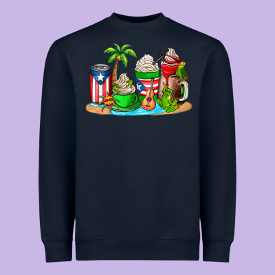 Puerto Rico Coffee Cups Heavyweight Sweatshirt Designed By Adodesignshop