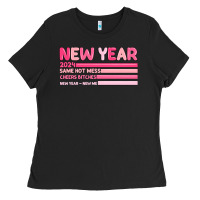Black 2024 new year Ladies Tee - MaliasSmallBusiness