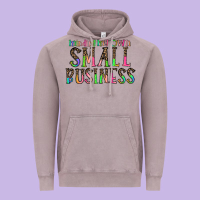 Minding My Own Small Bussiness Vintage Hoodie Designed By Cowhidedigitalart