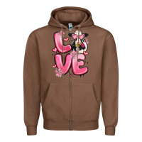 Chestnut love cow valentine's day Zipper Hoodie - MaliasSmallBusiness