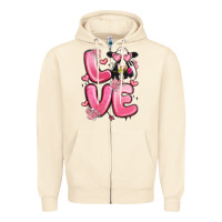 Sandshell love cow valentine's day Zipper Hoodie - MaliasSmallBusiness