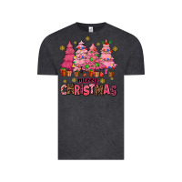 Vintage Black pink christmas trees Vintage Tee - AdoDesignShop