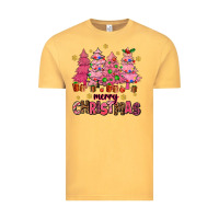 Vintage Mustard pink christmas trees Vintage Tee - AdoDesignShop