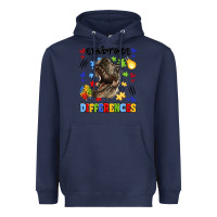 Navy embrace differences Heavyweight Hoodie - LillyAllenDesigns