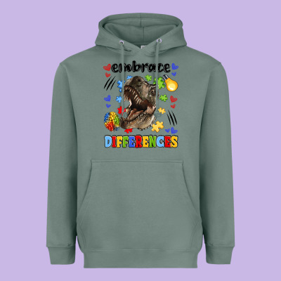 Embrace Differences Heavyweight Hoodie Designed By Lillyallendesigns