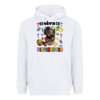 White embrace differences Heavyweight Hoodie - LillyAllenDesigns