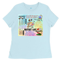 Baby Blue artist life Ladies Tee - MaliasSmallBusiness