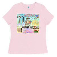 Bubblegum Pink artist life Ladies Tee - MaliasSmallBusiness