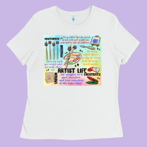 Artist Life Ladies Tee Designed By Maliassmallbusiness
