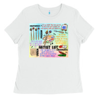 White artist life Ladies Tee - MaliasSmallBusiness