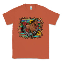 Copper western horse horseshoe roses sunflowers serape leopard Classic Tee - Artiststas