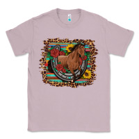 Lilac western horse horseshoe roses sunflowers serape leopard Classic Tee - Artiststas