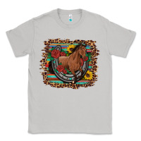 Moon Dust western horse horseshoe roses sunflowers serape leopard Classic Tee - Artiststas