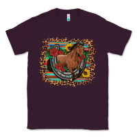 Plum western horse horseshoe roses sunflowers serape leopard Classic Tee - Artiststas
