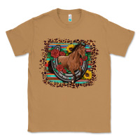 Toasted Coconut western horse horseshoe roses sunflowers serape leopard Classic Tee - Artiststas