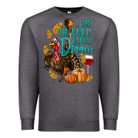 Charcoal Heather I Was Thinner Before Dinner Turkey Thanksgiving Premium Sweatshirt - LillyAllenDesigns