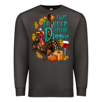 Smoke I Was Thinner Before Dinner Turkey Thanksgiving Premium Sweatshirt - LillyAllenDesigns