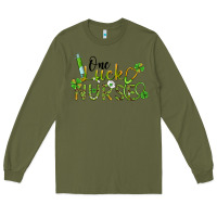 Army Green one lucky nurse Long Sleeve Tee - BarkalooDesign