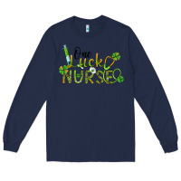 Navy one lucky nurse Long Sleeve Tee - BarkalooDesign