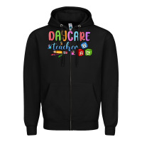 Black daycare teacher Zipper Hoodie - MaliasSmallBusiness
