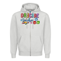 Dove Grey daycare teacher Zipper Hoodie - MaliasSmallBusiness