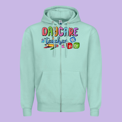 Daycare Teacher Zipper Hoodie Designed By Maliassmallbusiness