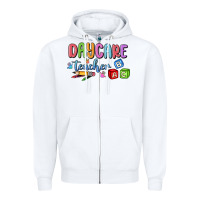 White daycare teacher Zipper Hoodie - MaliasSmallBusiness