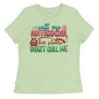 Matcha call me antisocial but please dont call me Ladies Tee - MaliasSmallBusiness