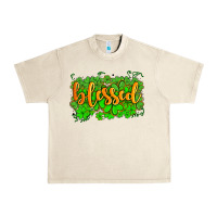 Sandshell blessed with  shamrocks Urban Heavy Tee - AdoDesignShop