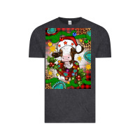 Vintage Black christmas cow air freshener Vintage Tee - Artiststas