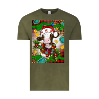 Vintage Olive christmas cow air freshener Vintage Tee - Artiststas