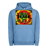 Pigment Pebble Blue we are black history Urban Hoodie - CowGirlArtShop