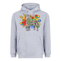 Heather Grey autism unicorn Heavyweight Hoodie - LillyAllenDesigns