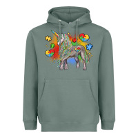 Sage autism unicorn Heavyweight Hoodie - LillyAllenDesigns