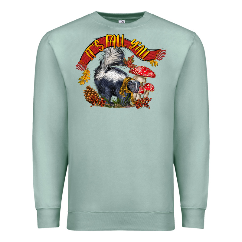 It's Fall Y'all Skunk Premium Sweatshirt by LillyAllenDesigns | Teevron