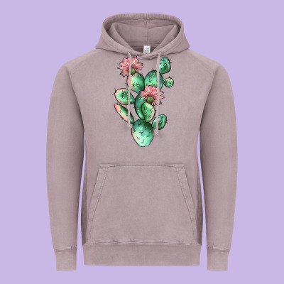Cactus 5 Vintage Hoodie Designed By Jahusdesignshop