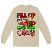Mushroom fill up your cup with christmas cheer Long Sleeve Tee - Jasminsmagicworld
