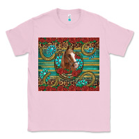 Western Horse Horseshoe Roses Gemstones Glitter Wooden Classic Tee | Teevron