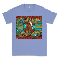Colony Blue western horse horseshoe roses gemstones glitter wooden Classic Tee - Artiststas