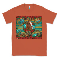 Copper western horse horseshoe roses gemstones glitter wooden Classic Tee - Artiststas