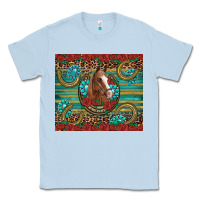 Dusty Blue western horse horseshoe roses gemstones glitter wooden Classic Tee - Artiststas