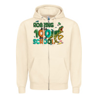 Sandshell roaring into 100 day of school Zipper Hoodie - MaliasSmallBusiness