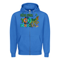 True Royal roaring into 100 day of school Zipper Hoodie - MaliasSmallBusiness